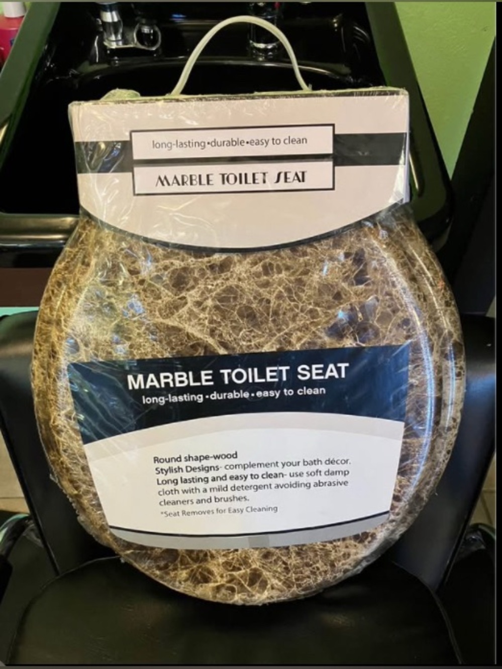 Brown Marble Toilet Seat